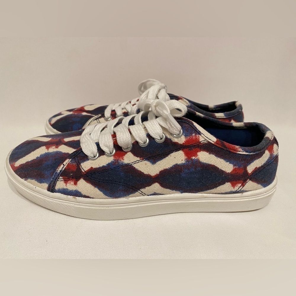 Rocket Dog Jumpin Boca Blue Red White Tie Dye Sneakers Size 8